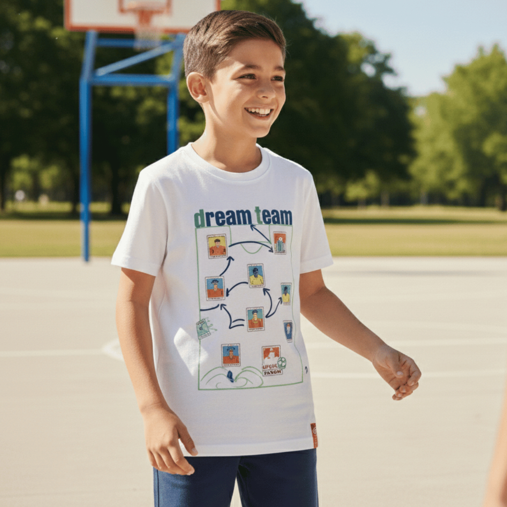 Camiseta de Algodão Infantil Panini Dream Menino Umbro em Oferta na Shopee