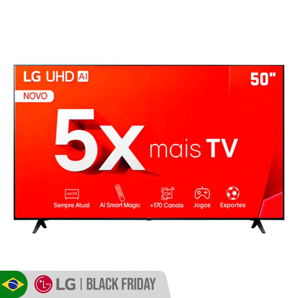 Smart TV LG 50 UHD AI 4K LED 50UA8550PSA Google Cast Alexa AI Smart Magic WebOS 2025