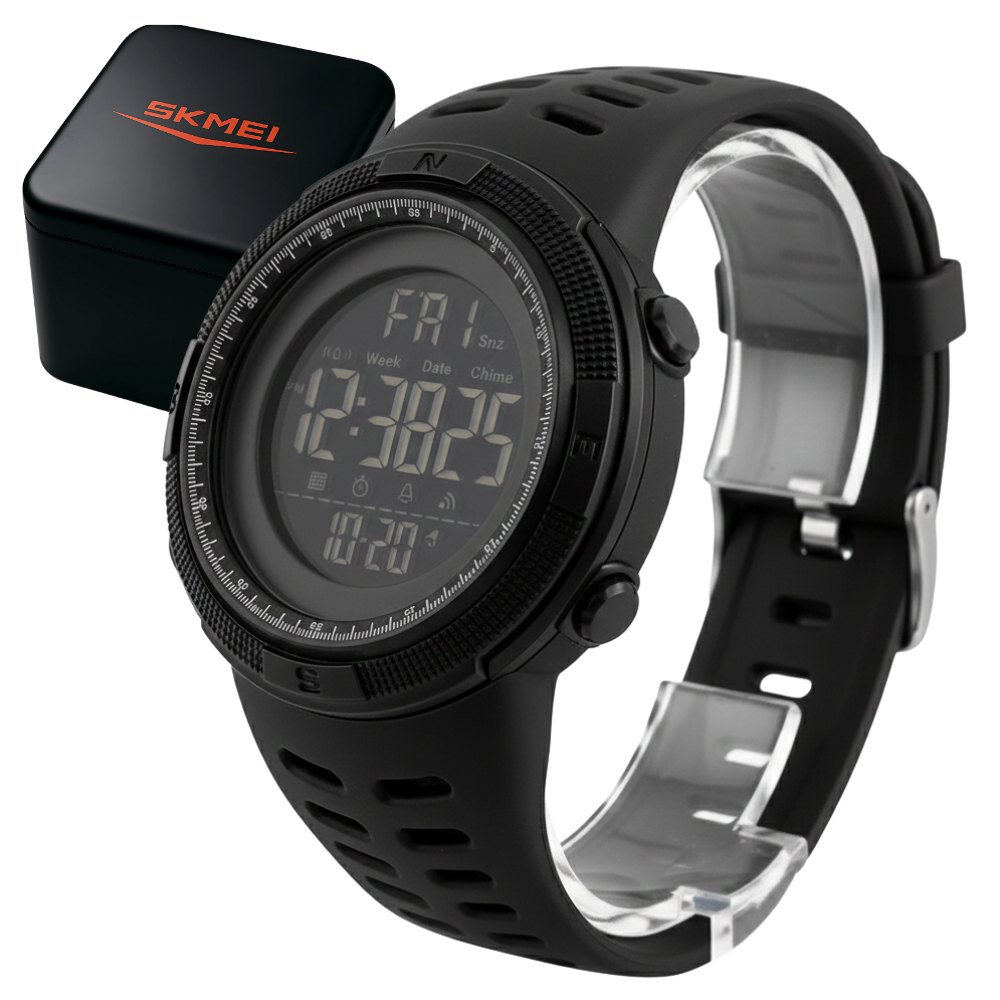 Relógio Skmei 1251 Digital 5atm Original Leve 56g C/ Timer Caixa Grande 49mm Garantia 1 Ano
