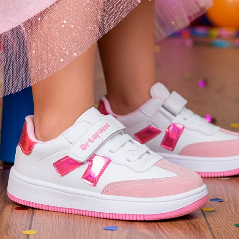 Tênis Infantil Ortopasso Force One Estilo V Confortável Conforto Sola Reta Fashion Escolar Colorido em Oferta na Shopee