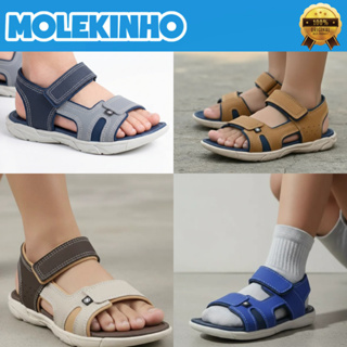 Sandália Infantil Molekinho Papete Menino Velcro Masculina Slide 2400139 Original em Oferta na Shopee