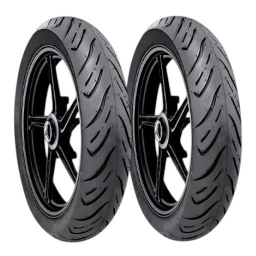 Par Pneus Technic Sport R 80/100-18 + 100/80-18 Sem Câmara Cg Fan Titan Ybr Yes 🔥 Aderência Superior + Garantia 3 Anos
