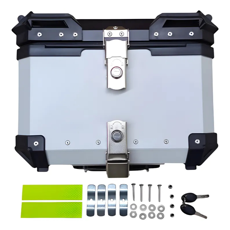BAU 55 L ALUMINIOR PARA MOTOS ACM COM BASE UNIVERSAL E ABS