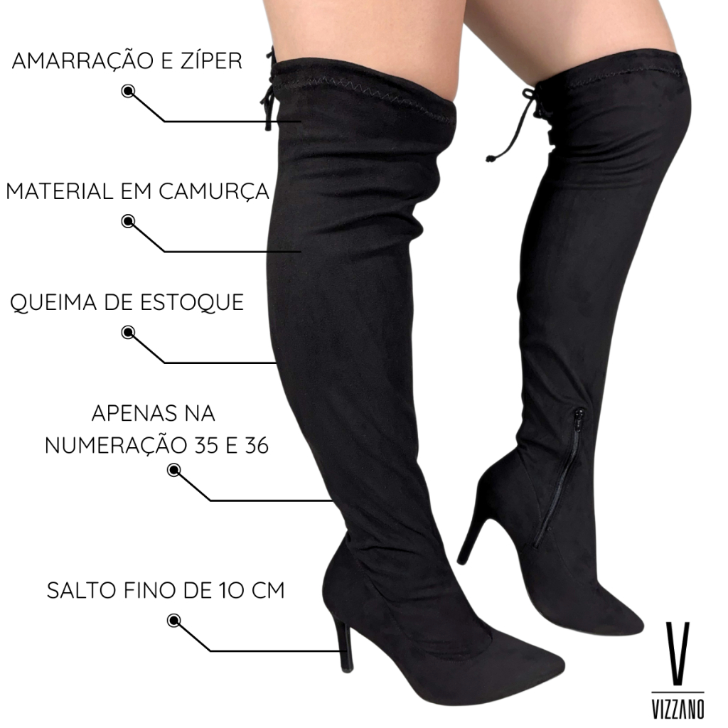 Bota Over The Knee Salto Fino: Onde Comprar | BuscaProdutos