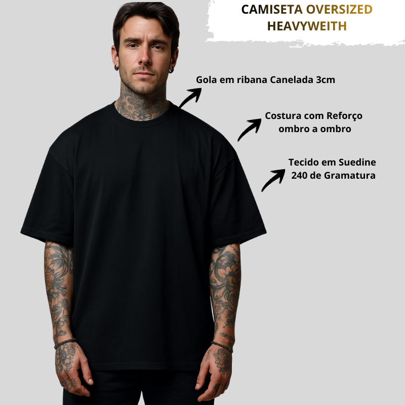 Camiseta Heavy Weight Oversized Prime 240 em Algodão 100% para Streetwear