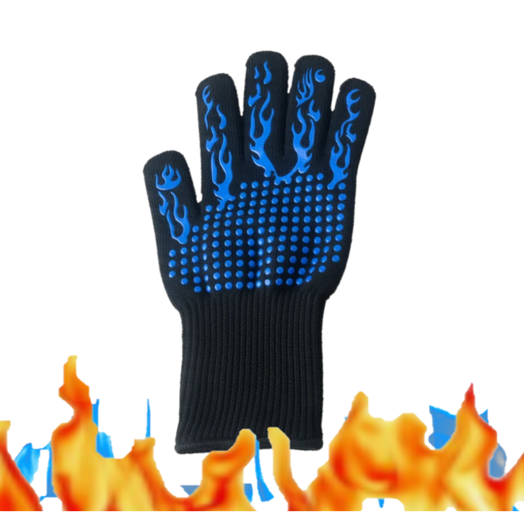 Luva D Churrasqueiro Térmica Super Resiste Protege Mão Punho Modelo Ambidestro 1 luva Unidade