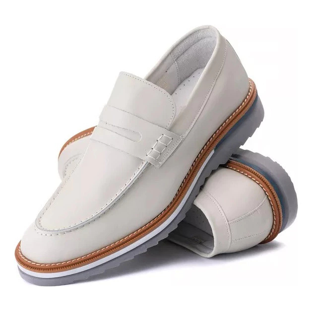 Sapato Mocassim Loafer Social Masculino Em Couro Oxford Monk Tratorado Costurado em Oferta na Shopee