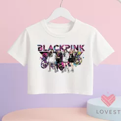 cropped Black pink infantil menina