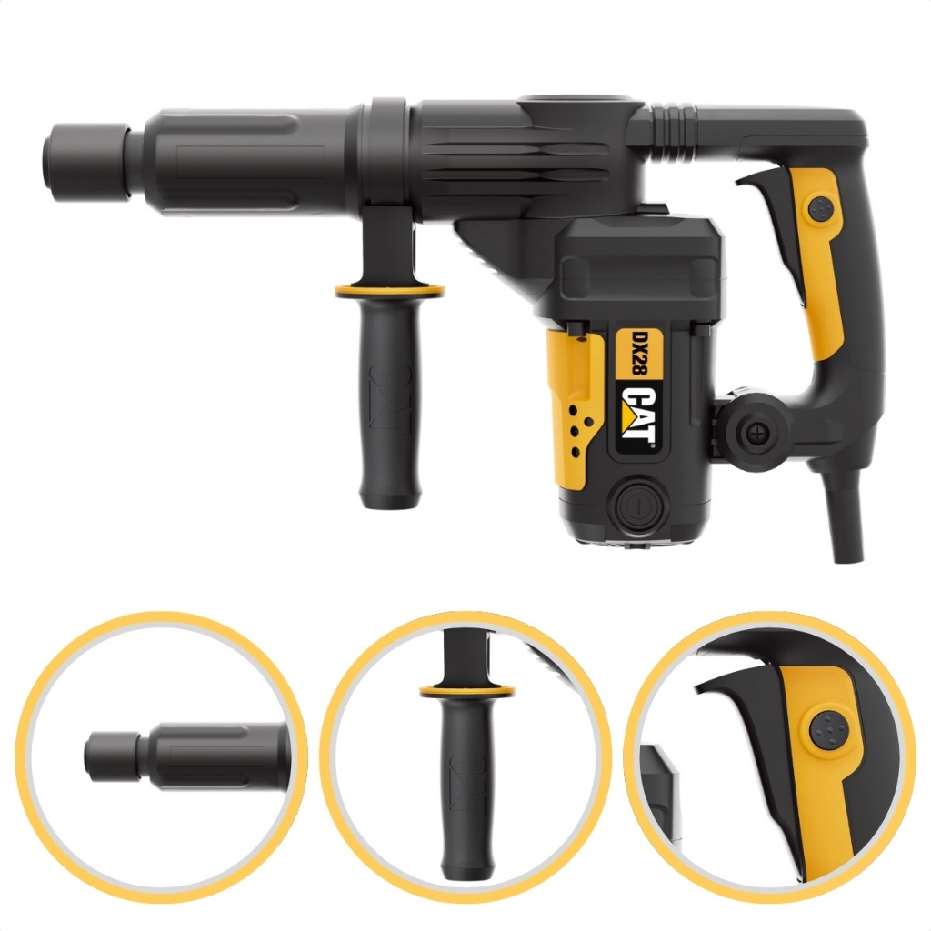 Martelete Demolidor Rompedor 5kg 1100w Profissional Caterpillar Dx28 Maleta Quebrar Concreto Parede