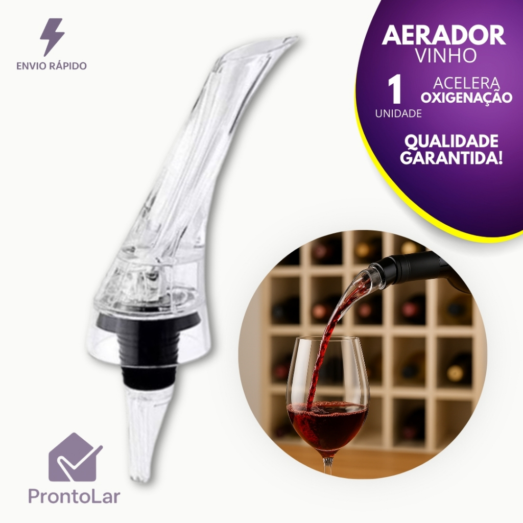 Aerador De Vinho Decantador Instantâneo Bico Dosador Decanter Garrafa
