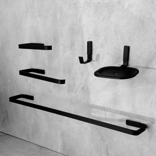 Kit Acessórios para Banheiro Quadrado Preto 5 Peças Inox Alumíno Conjunto de Banheiro Completo em Oferta na Shopee