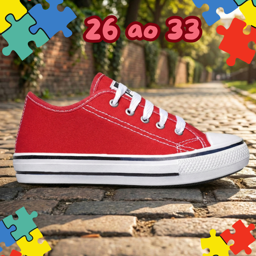 Tênis Infantil Escolar Unissex Menino Menina 25 ao 32 Confortável Leve Antiderrapante Calce Fácil