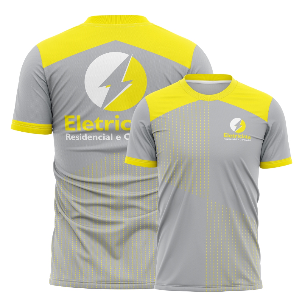 Camiseta Eletricista Uniforme Dry Fit Premium Profissional Para Serviço Residencial e Comercial