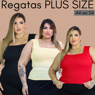 Blusa Regata Regatinha Decote Quadrado Plus Size Veste 44 ao 54 Ribana Moda Feminina Tendência Verão em Oferta na Shopee