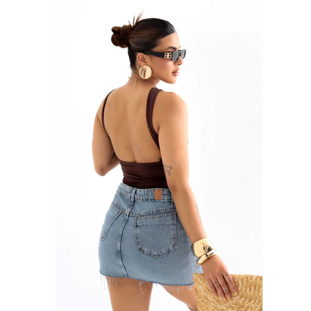 Blusa Decote Costas Feminina Suplex Justa em Oferta na Shopee