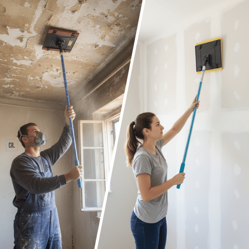 Suporte Para Lixa Lixador de Tetos e Paredes Suporte de Lixar Extensor Lixadeira Manual ou Com Lixa em Oferta na Shopee