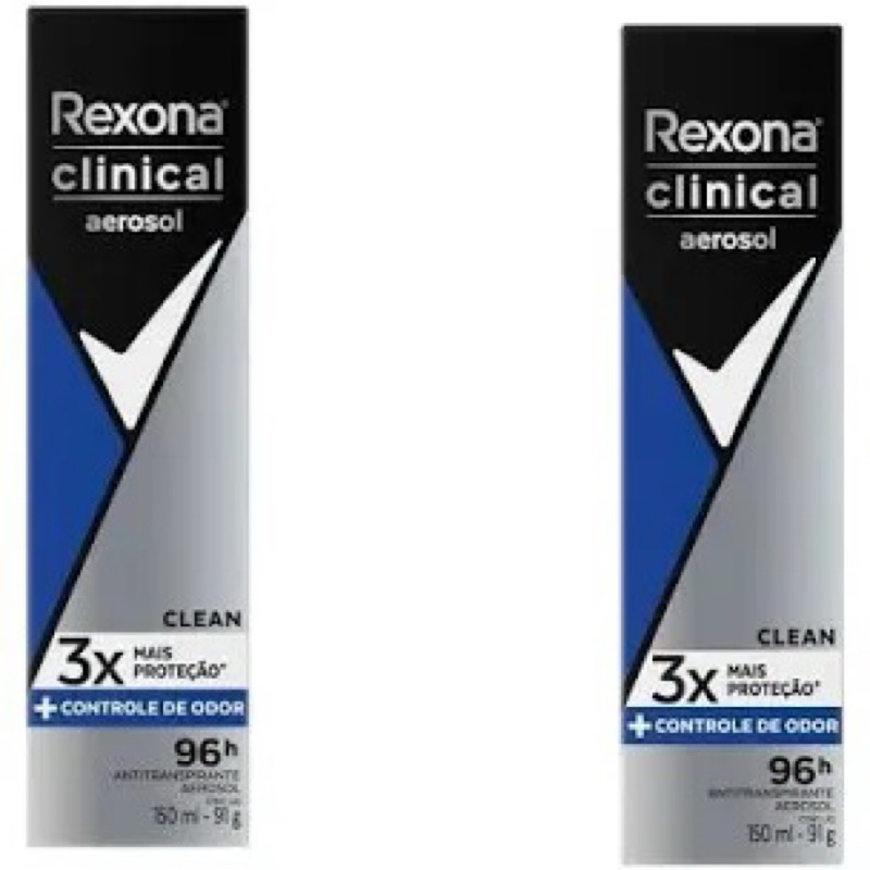 Kit 2 Desodorantes Rexona Clinical Clean 150ml – Unilever