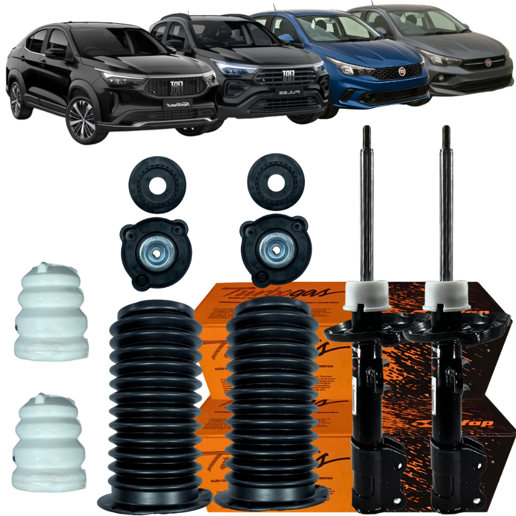 Kit Coxim + Batente Amortecedor Dianteiro para Fiat Argo, Fastback, Cronos e Pulse 2017 a 2025 em Oferta na Shopee