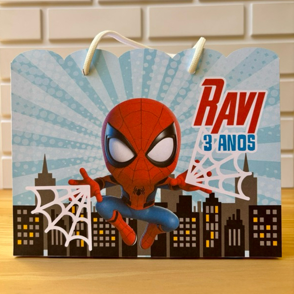 10 Sacolinha Homem Aranha -Spiderman Personalizado - Sacolinha - Lembrancinha - Aniversário