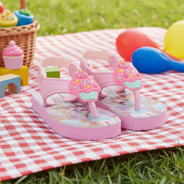 Chinelo Sandalia Bebê Infantil Menina Feminino Cachorrinho Gatinho Macio Confortável Elástico