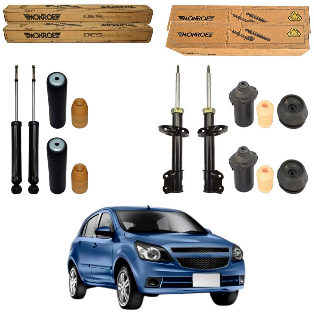 KIT 4 AMORTECEDOR AGILE 2009 A 2014 MONROE + KITS