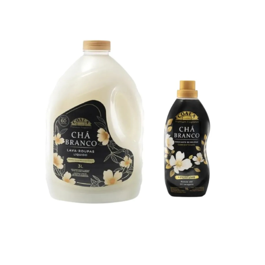 Kit Lava Roupas 3L + Amaciante 1L Chá Branco Coala em Oferta na Shopee