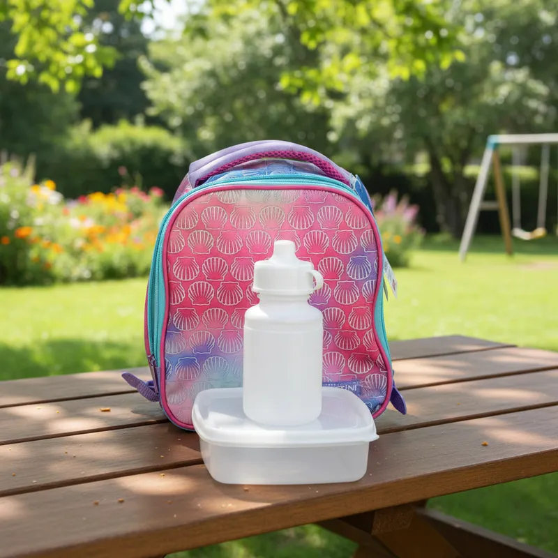 Lancheira Infantil Sestini Térmica Menina Concha Colorida Brilhante