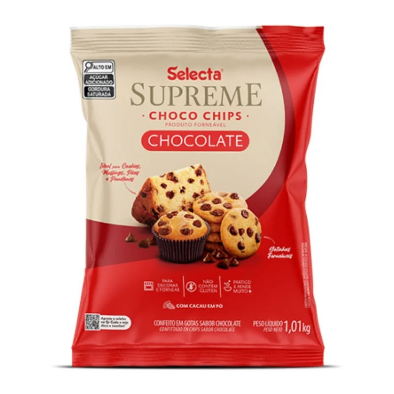Choco Chips Supreme Selecta – Chocolate em Gotas 1kg | Kit com 2kg