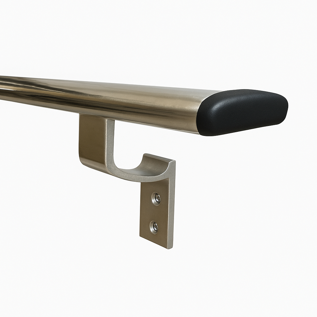 Corrimão Chato em Alumínio para escada parede 2 metros de Comprimento