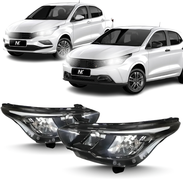 Par/Un Farol Dianteiro Argo Cronos 2024 2025 2026 Com Led 1ª Linha Novo