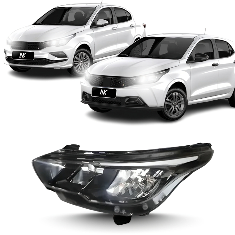 Par/Un Farol Dianteiro Argo Cronos 2024 2025 2026 Com Led 1ª Linha Novo — imagem 2 de 2