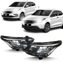 Par/Un Farol Dianteiro Argo Cronos 2024 2025 2026 Com Led 1ª Linha Novo