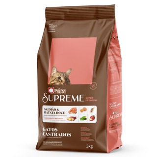Ração Quatree Supreme Gatos Castrados Salmão e batata doce 3kg em Oferta na Shopee