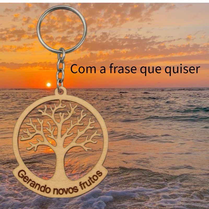 Kits Com Chaveirinhos Árvore da Vida MDF Presente Lembrancinha Personalizada