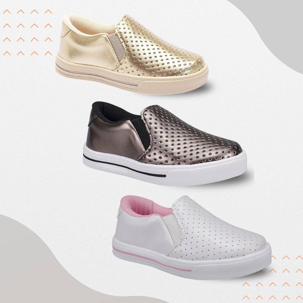 Tênis Infantil Feminino Slip On  Calce Fácil – Conforto & Estilo! em Oferta na Shopee