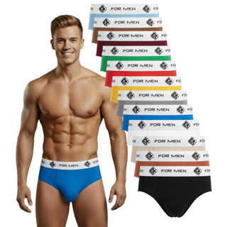 Kit 12un Cuecas Slip Masculina Men Adulto 100% Algodão Tradicional El Korab Original em Oferta na Shopee