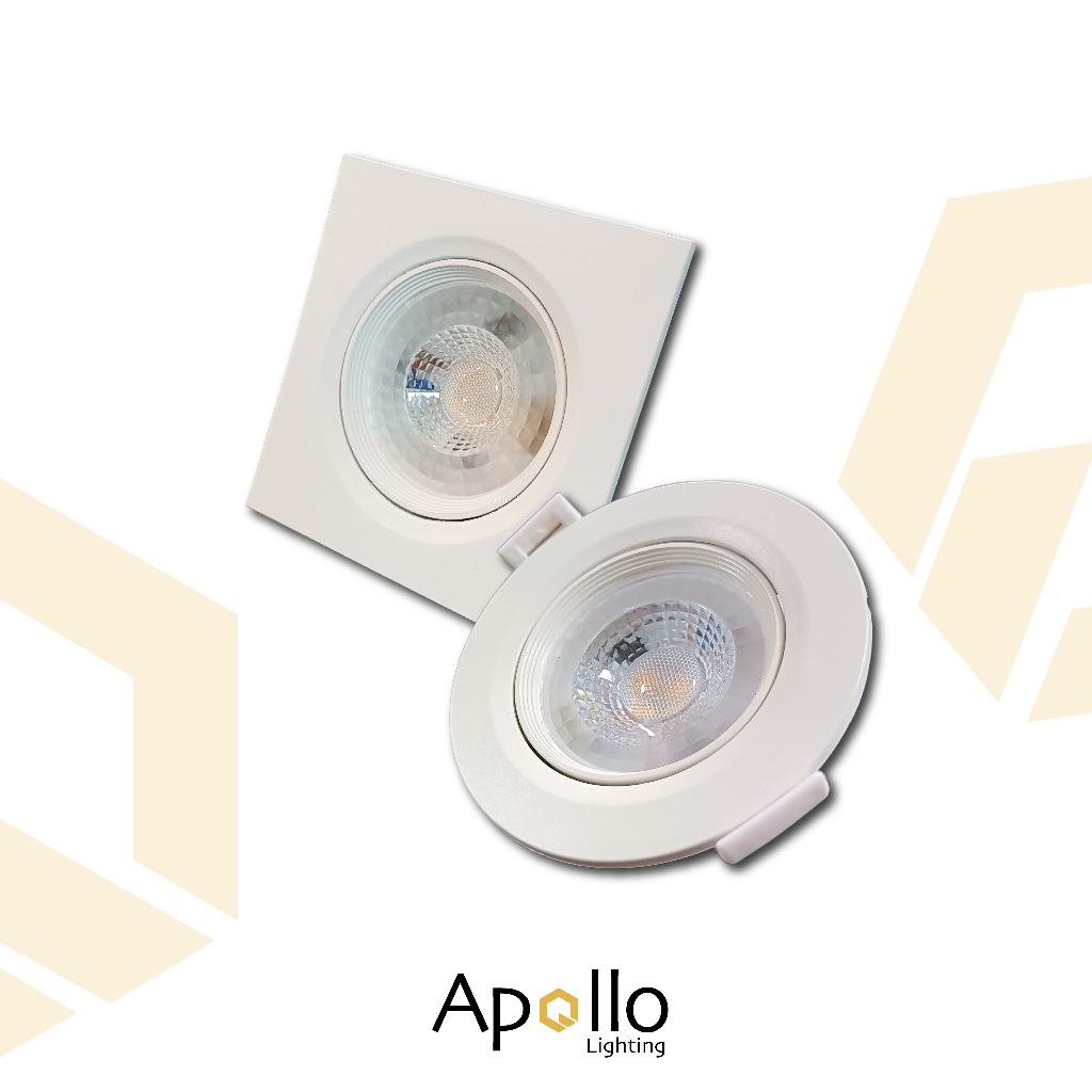 Spot led 5w 7w Luminária Bivolt Direcionavel Redondo/Quadrado Emb 6500k/ 3000k em Oferta na Shopee