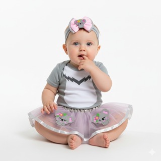 Body Bebê Menina - Coala + Laço - Temático em Oferta na Shopee