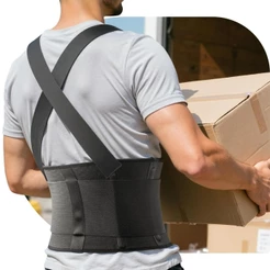 Cinta Ergonômica Reforçada Proteção Coluna Lombar Abdominal Obras Construção Civil Epi