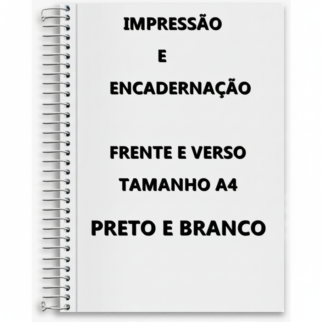 Impressão 1 Apostila total 550 páginas Impressa em Frente e Verso e Encadernação com capa inclusa