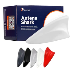 Antena Automotiva Barbatana Tubarão Shark Receptiva Universal FM Preta Prata Branca Prime Vermelha
