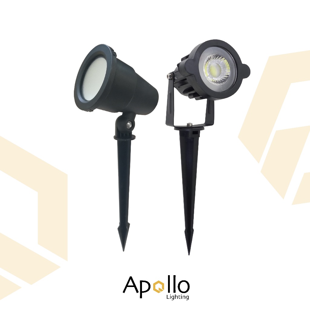 kit 4 ou 6 Luminaria Spot Espeto Jardim 7W Led Luz Branca Quente, Verde e Amarela IP65 em Oferta na Shopee