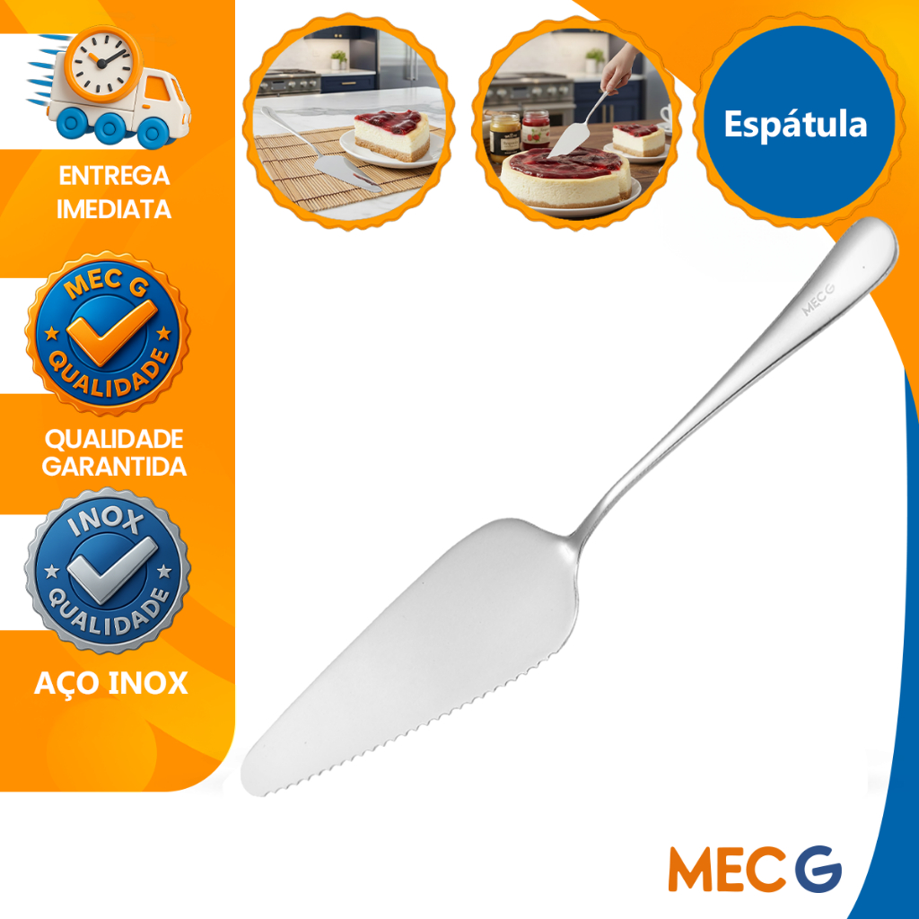 Espátula de Inox Elegance para Cortar Bolo Torta e Pães de Aço Inox Pá de Servir Mec g em Oferta na Shopee