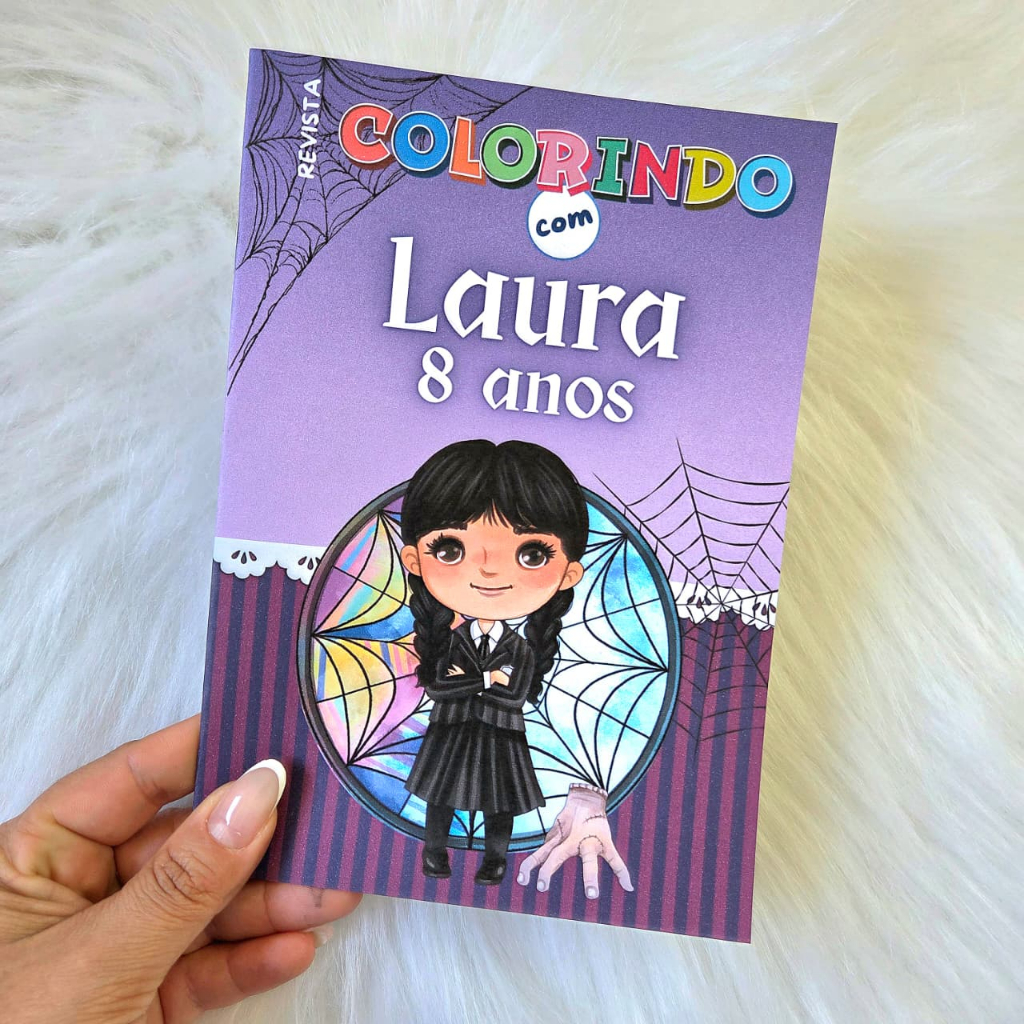 Livrinho de colorir Personalizado Wandinha/Lembrancinha Aniversário/Festa Infantil