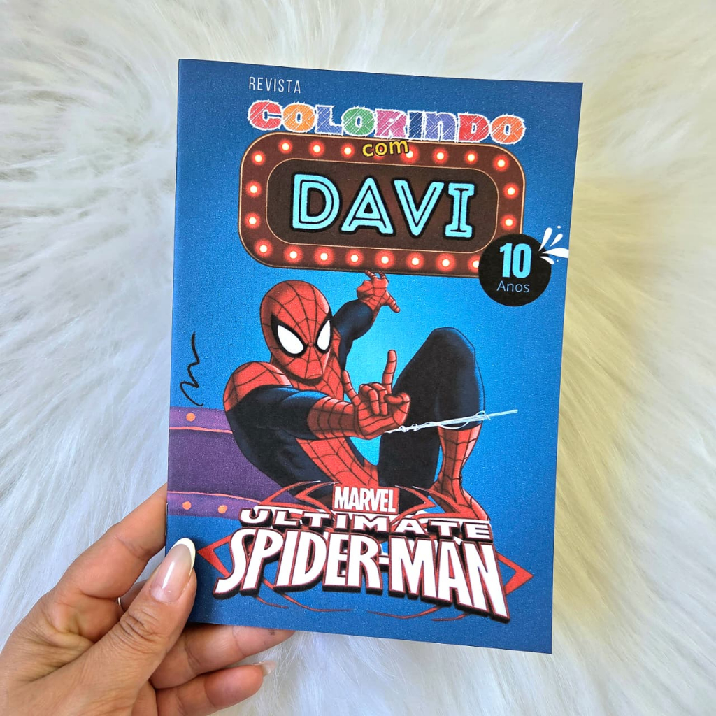 Livrinho de colorir Personalizado Homem Aranha/Lembrancinha Aniversário/Festa Infantil