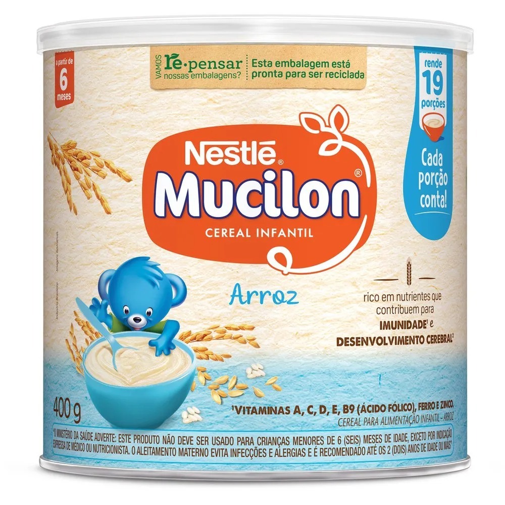 Cereal Infantil Mucilon Bl Arroz em lata 400g