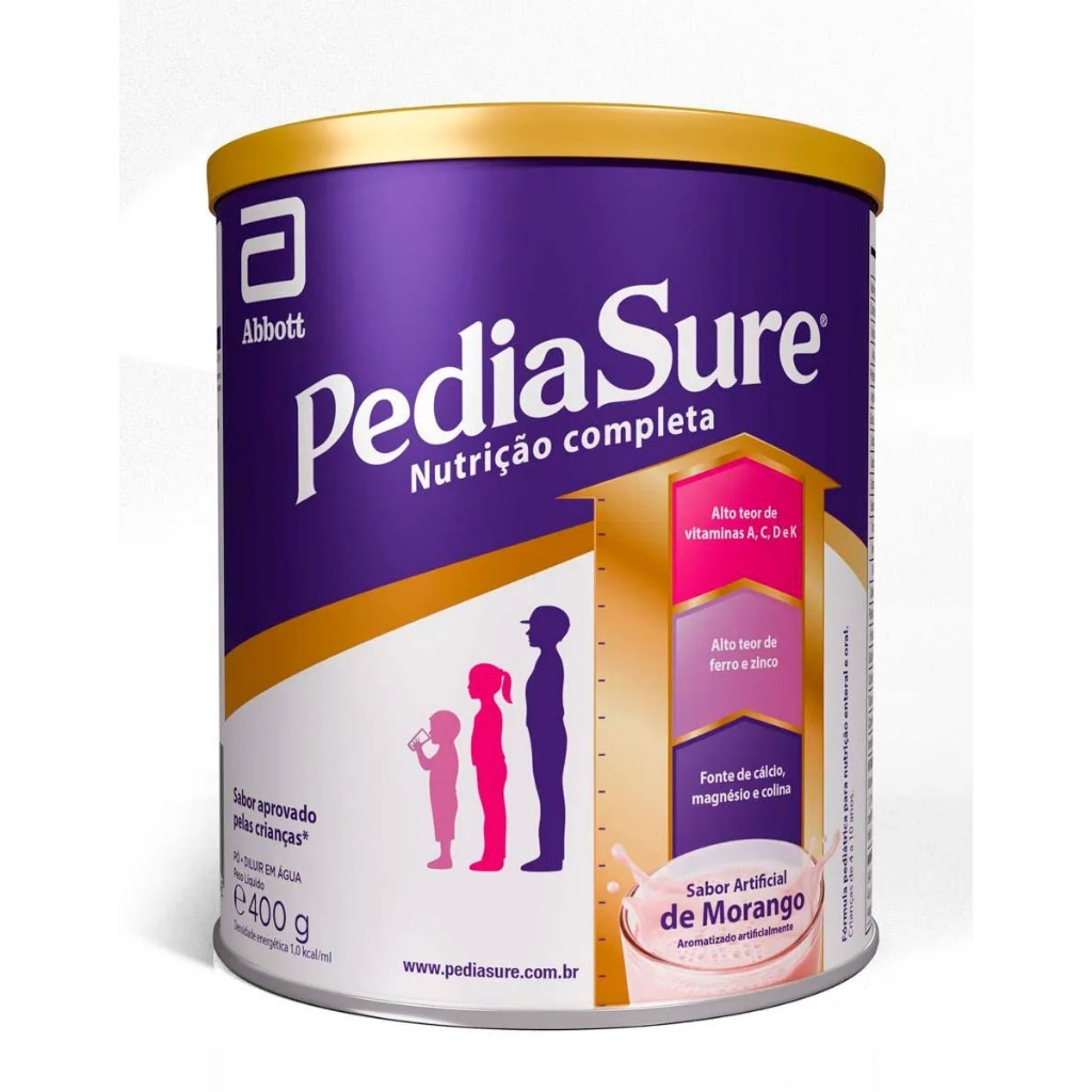 Suplemento Infantil Em Pó Pediasure Morango Com 400g em Oferta na Shopee