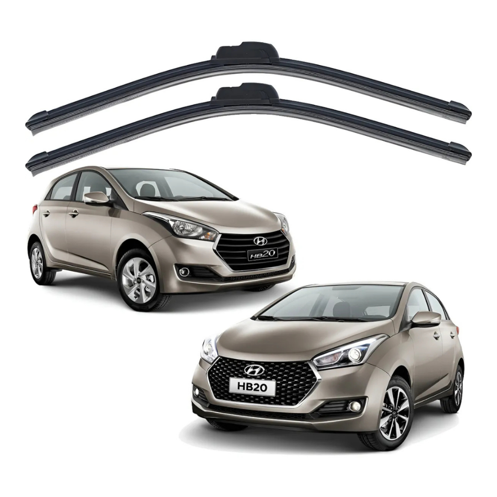 Par Palheta Limpador Parabrisa Silicone Hb20 2012 à 2019 Paleta Limpador Parabrisa Hb20 2012 à 2019