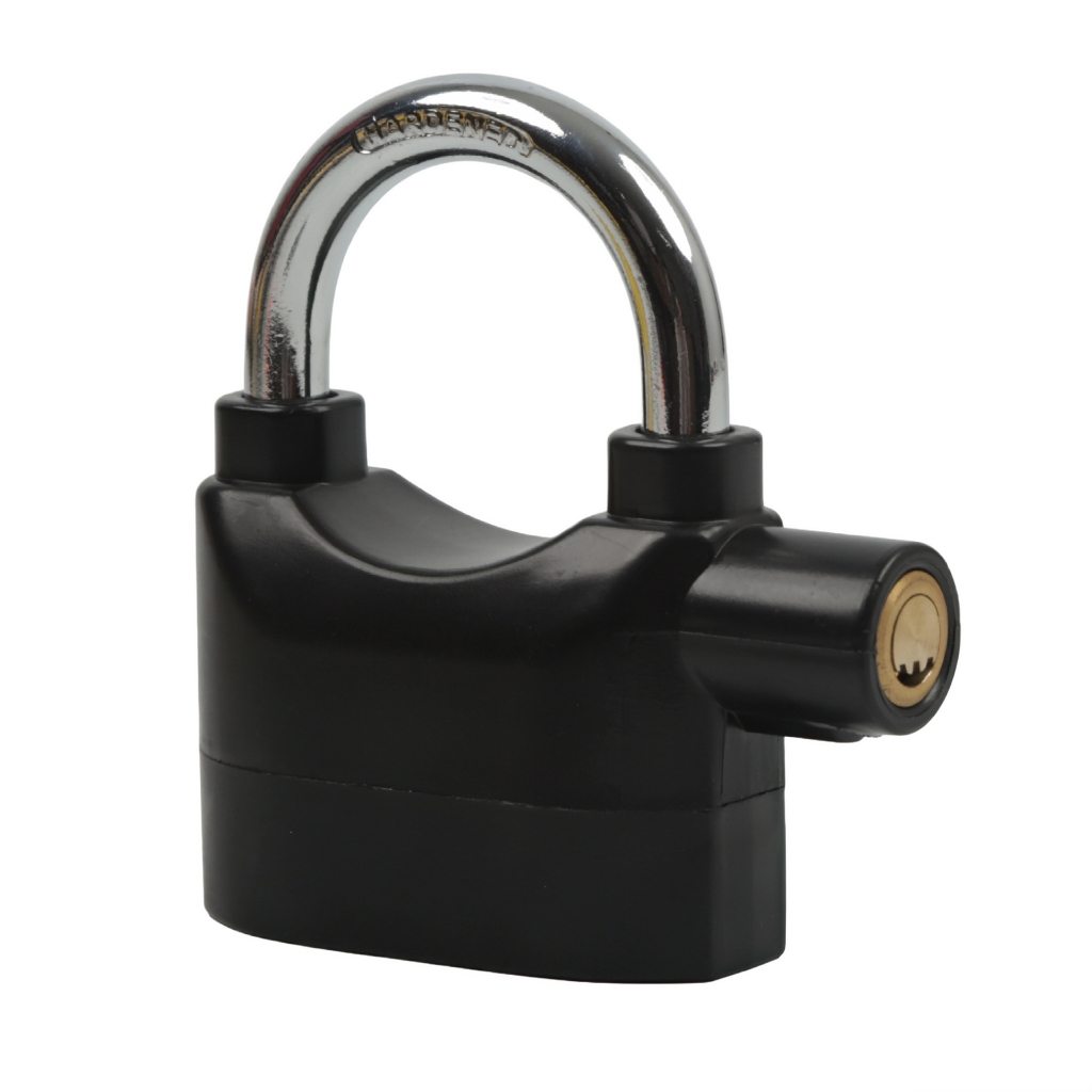 Cadeado Antifurto Wassay com Alarme Sonoro Alta Potência para Moto Bicicleta Portão Segurança Reforçada