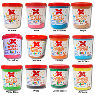 Massa de Modelar 500g Massinha Soft Base de Amido Atóxico Cores Variadas em Oferta na Shopee